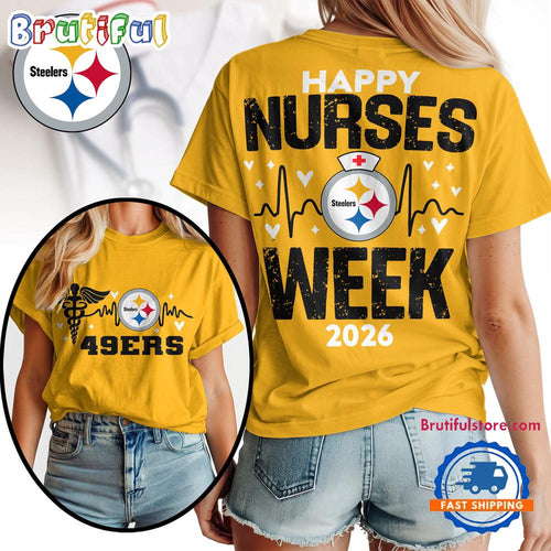 Pittsburgh Steelers NFL Nurse Week 2026 All Over Print Unisex T Shirt