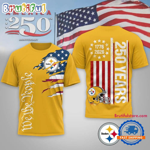Pittsburgh Steelers NFL We The People USA 250th Anniversary All Over Print Shirt