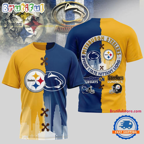 Pittsburgh Steelers NFL x Penn State Nittany Lions NCAA Limited Edition 3D Shirt
