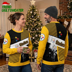 Pittsburgh Steelers Punisher Skull Pattern Ugly Christmas Sweater
