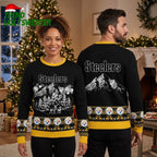 Pittsburgh Steelers Reindeer Winter Forest Ugly Christmas Sweater