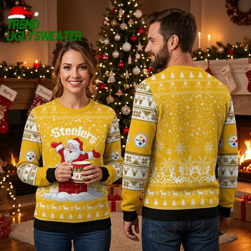 Pittsburgh Steelers Santa Claus Christmas Ugly Christmas Sweater