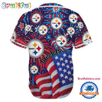 Pittsburgh Steelers USA Flag Independence Day Baseball Jersey, Sport Team 4th of July Jersey