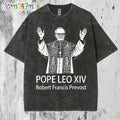 Pope Leo XIV Francis Prevost First 2025 Mineral Wash T Shirt