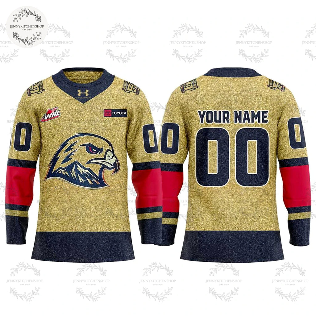 Portland Winterhawks 50th Golden Uniform Hockey Jersey