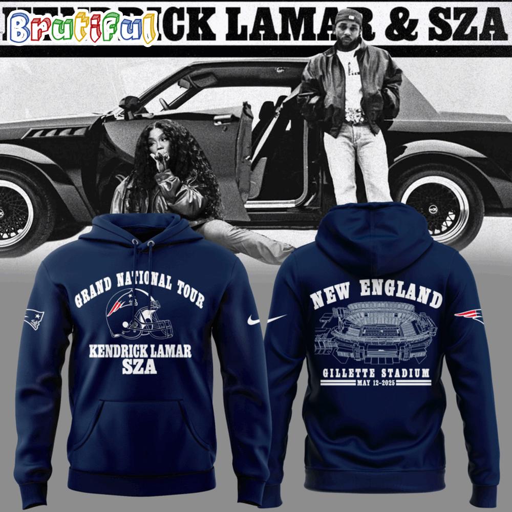 Post Malone Grand National Tour x New England Patriots 2025 3D Printed Hoodie T-Shirt