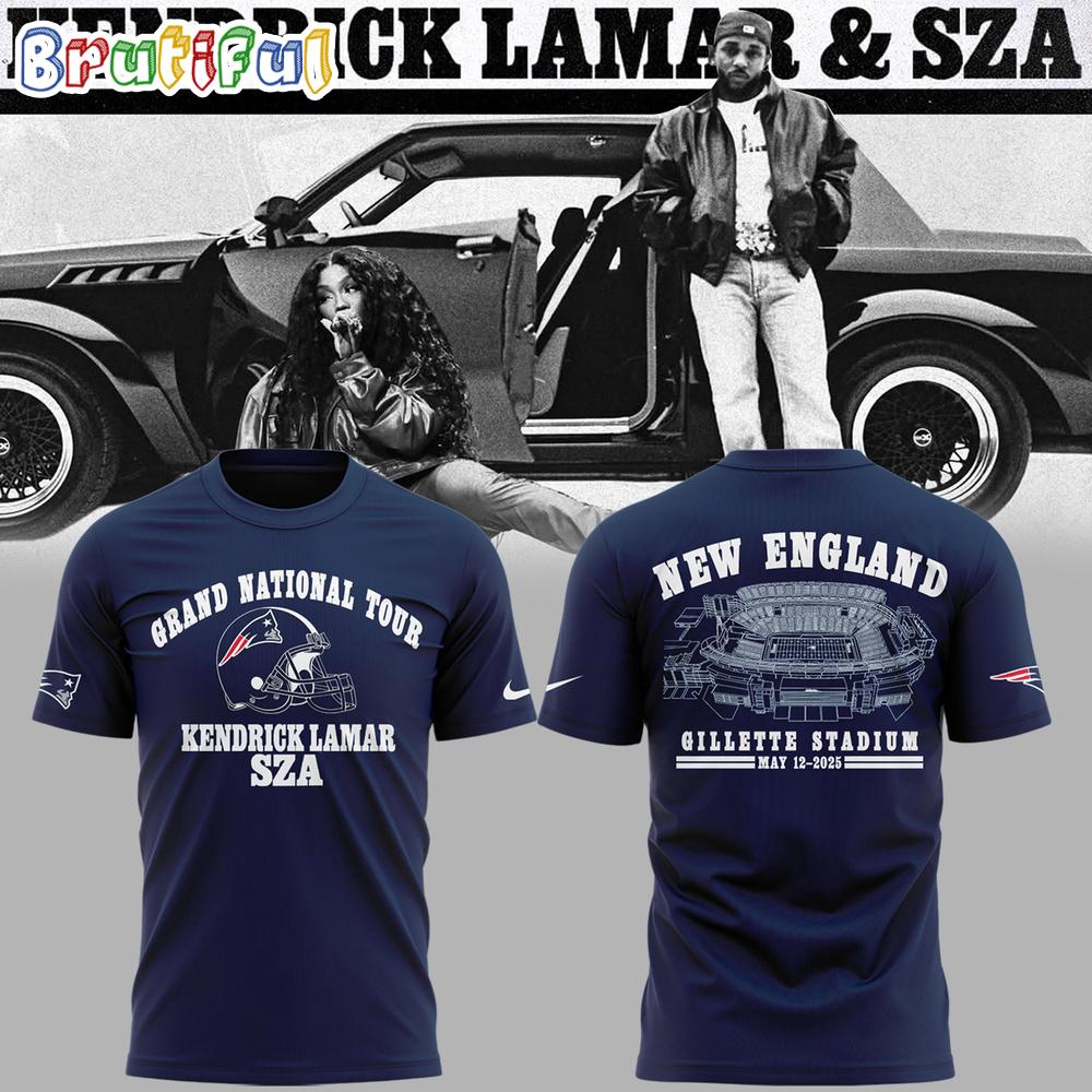 Post Malone Grand National Tour x New England Patriots 2025 3D Printed Shirt
