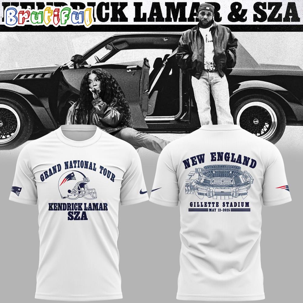 Post Malone Grand National Tour x New England Patriots 2025 Hoodie T-Shirt