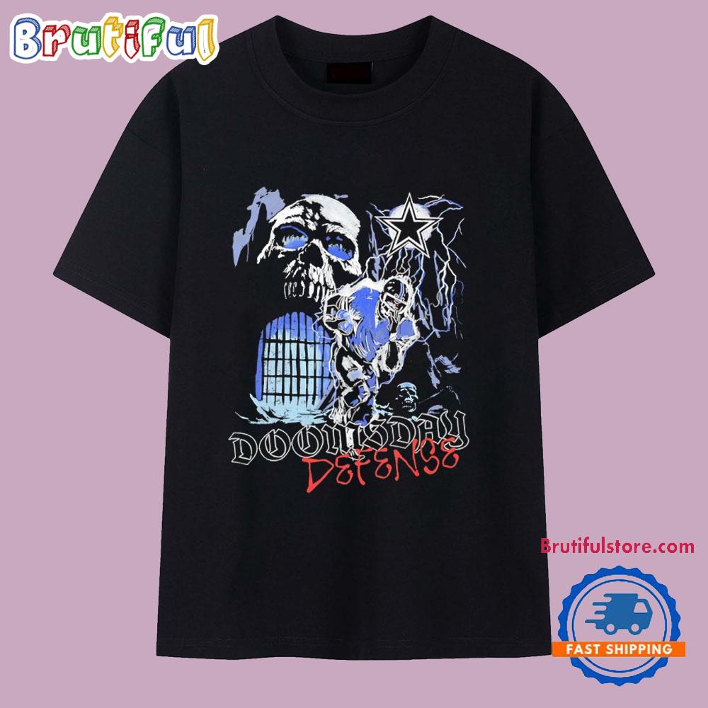 Post Malone X Dallas Cowboys Doomsday Defense Skull T Shirt