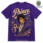 Prince Red White and Prince Premium Purple Crewneck T-Shirt