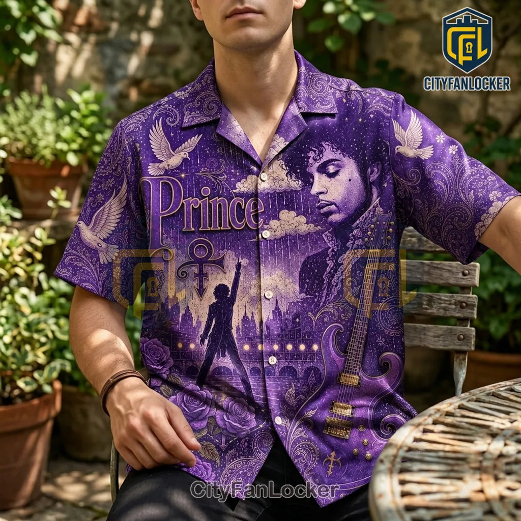 Prince Vintage Purple Button Down Shirt