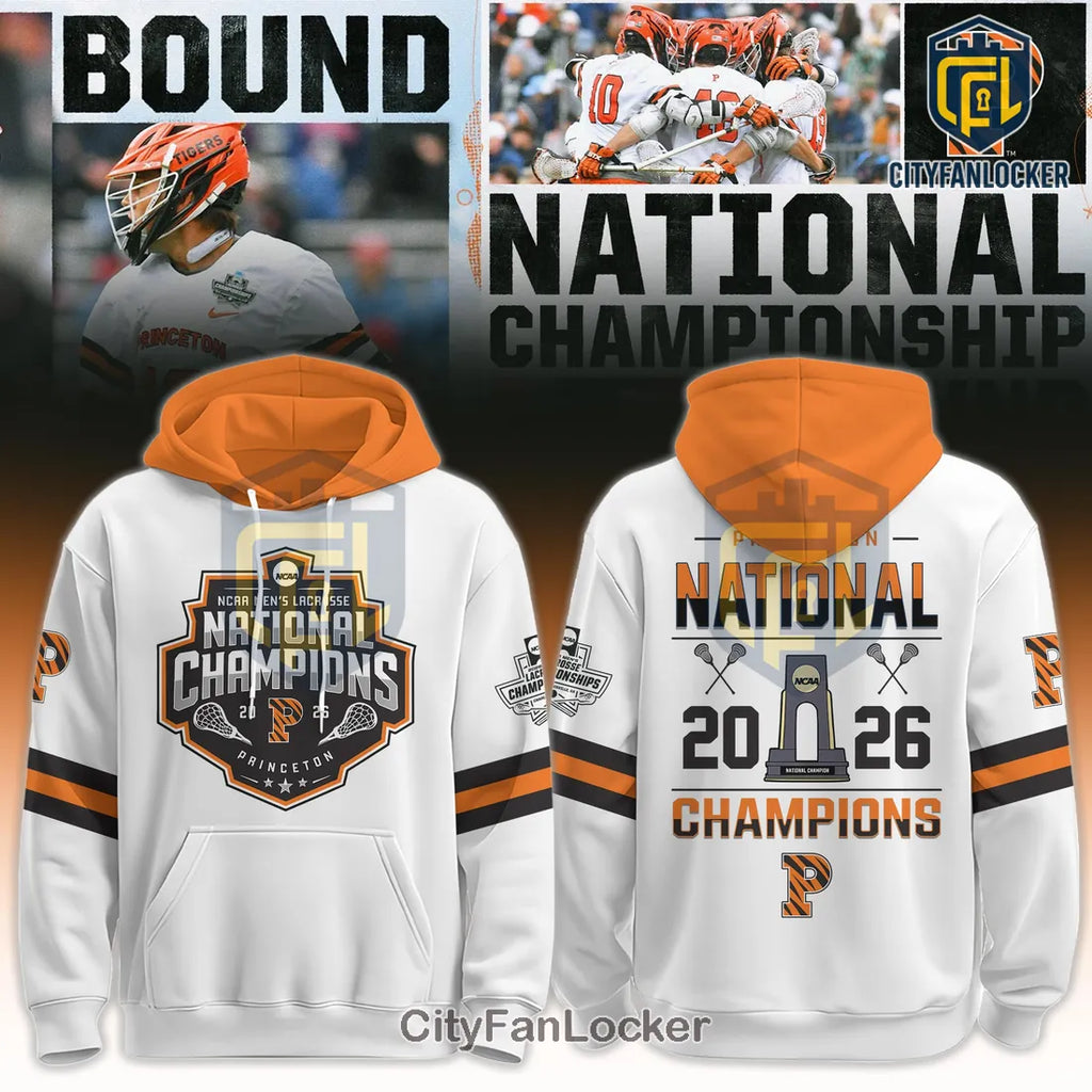 Princeton Tigers x 2026 National Championship Men’s Lacrosse Hoodie