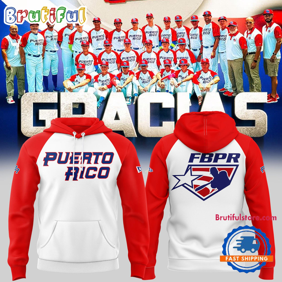 Puerto Rico 2024 WBSC U15 Baseball World Cup Hoodie T-Shirt