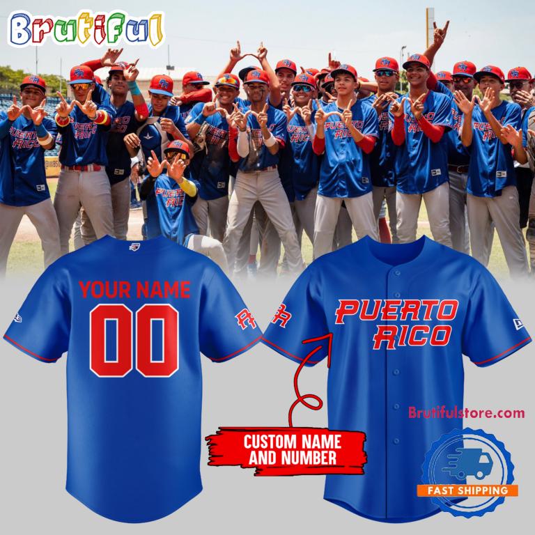 Puerto Rico 2024 WBSC U15 Baseball World Cup Jersey Shirt