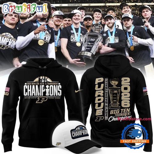 Purdue Boilermakers Men’s Basketball 2026 Big Ten Tournament Champions Hoodie T-Shirt