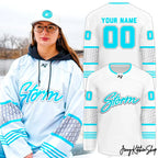 Quad City Storm Winter Classic Whiteout Hockey Jersey