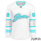 Quad City Storm Winter Classic Whiteout Hockey Jersey