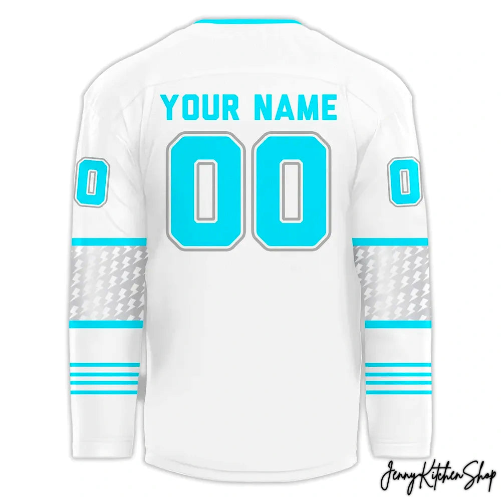 Quad City Storm Winter Classic Whiteout Hockey Jersey