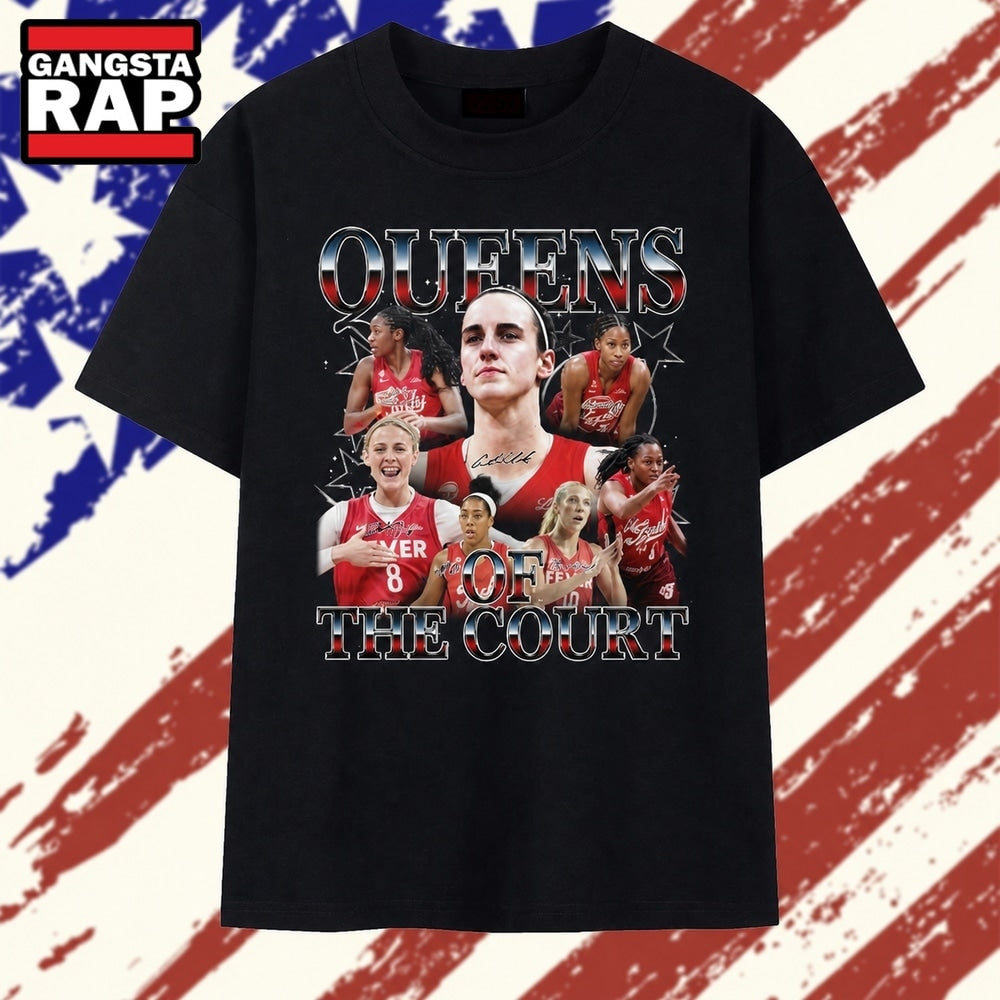 Queens Of The Court Women’s Basketball Graphic Vintage T Shirt