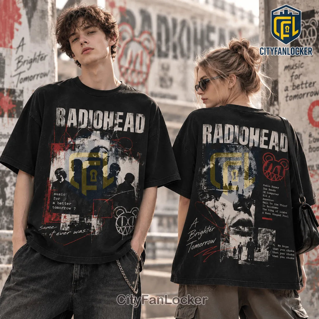Radiohead Music Alternative Rock Black T-Shirt