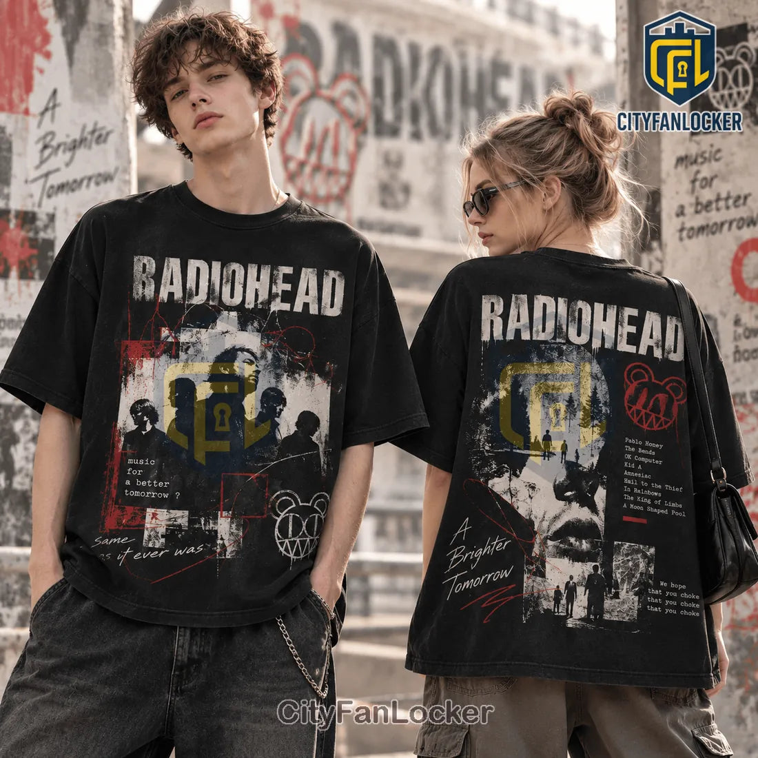 Radiohead Music Alternative Rock Black T-Shirt