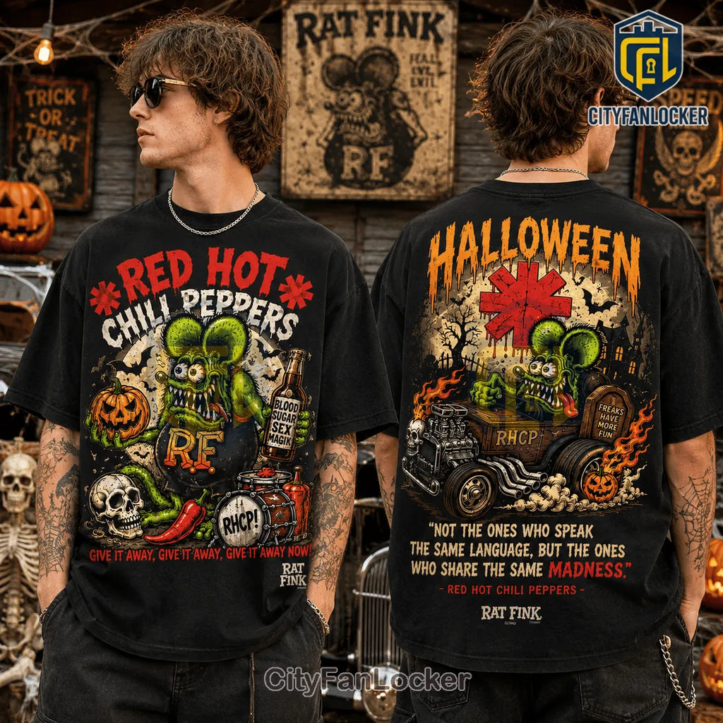 Rat Fink x Red Hot Chili Peppers Halloween T-Shirt