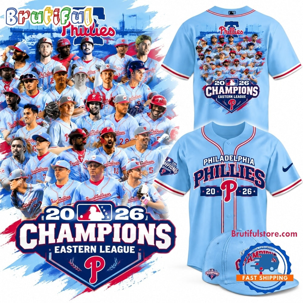 Reading Fightin Phils Eastern League Champions Team Graphic Baseball Jersey