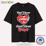 Real Women Love Basketball Smart Women Love The Nebraska Cornhuskers Diamond Heart T Shirt