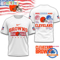 Red White And Cleveland Browns 4th Of July Independence Day All Over Print Shirt