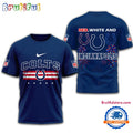 Red White And Indianapolis Colts 2025 Football 4th Of July 3D Shirt
