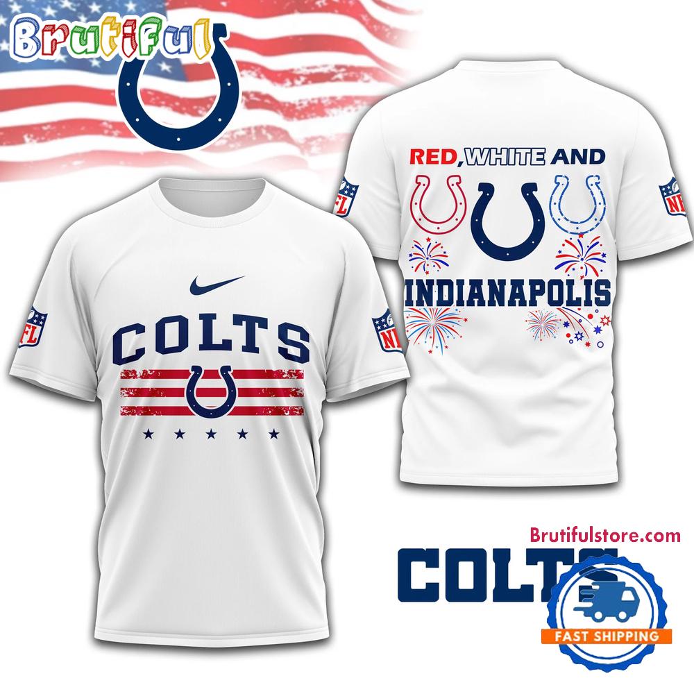 Red White And Indianapolis Colts 4th Of July Independence Day All Over Print Shirt