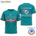 Red White And Miami Dolphins 2025 Football 4th Of July 3D Shirt