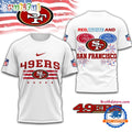 Red White And San Francisco 49ers 4th Of July Independence Day All Over Print Shirt