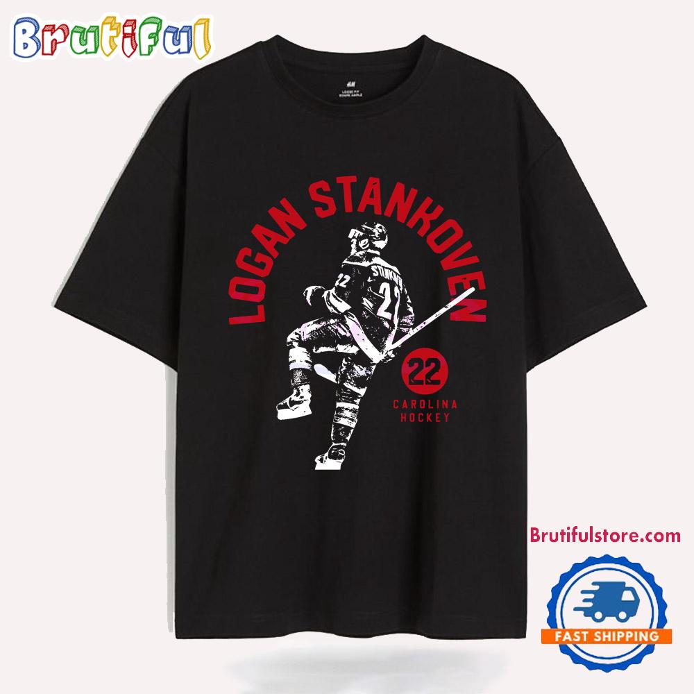 Retro Logan Stankoven 22 Carolina Hurricanes Hockey T Shirt