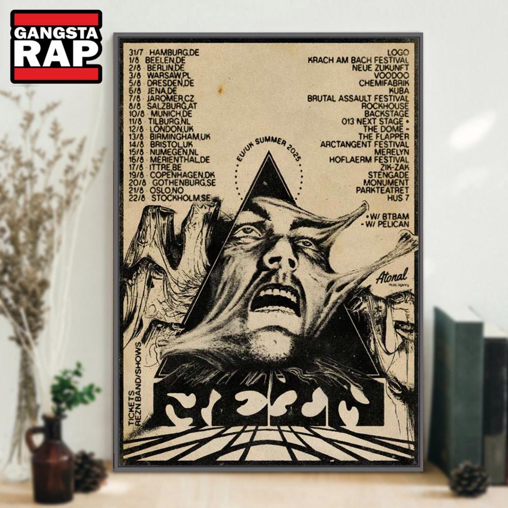 Rezn EU UK Summer Tour 2025 Poster Canvas Art
