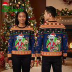 Rick And Morty Detroit Tigers Santa Ugly Christmas Sweater
