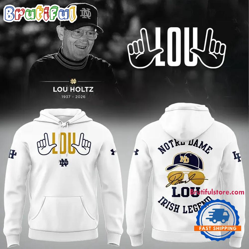 RIP Lou Holtz 2026 Thank You For The Memories Notre Dame Fighting Irish Football Hoodie T-Shirt