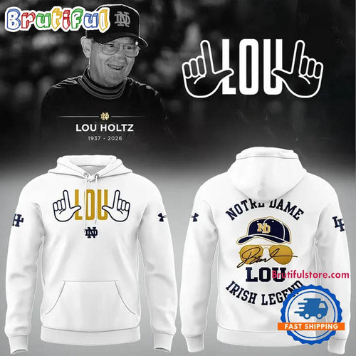 RIP Lou Holtz 2026 Thank You For The Memories Notre Dame Fighting Irish Football Hoodie T-Shirt