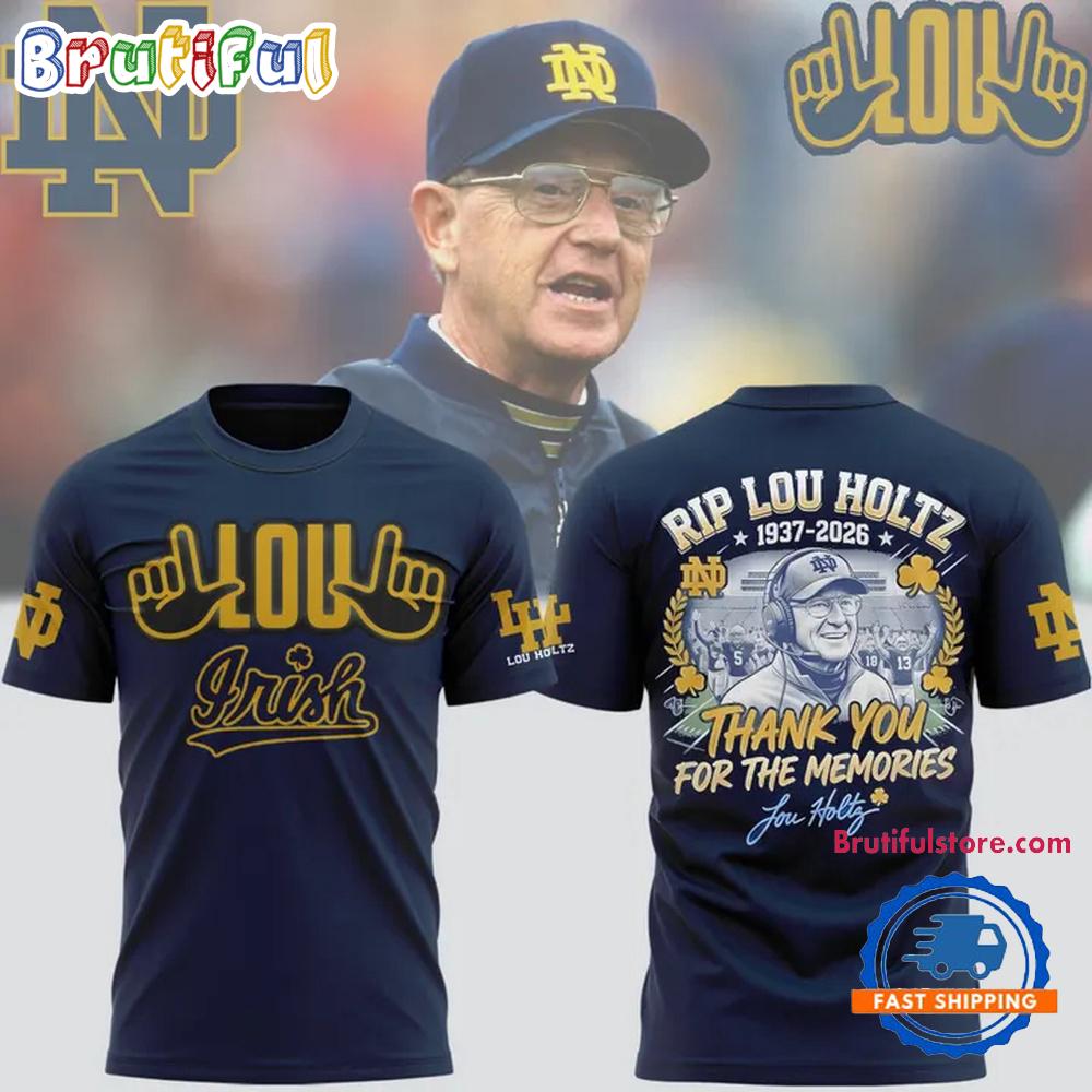 RIP Lou Holtz Notre Dame Fighting Irish Football 2026 Hoodie T-Shirt