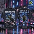 RoboCop Serve The Public Trust Acid Wash T-Shirt