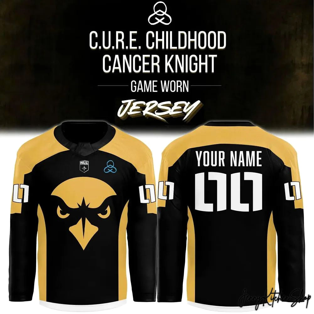 Rochester Knighthawks C.U.R.E. Childhood Cancer Knight 2026 Jersey