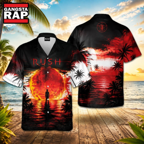 Rock Band Rush Vapor Trails Summer Aloha Hawaiian Shirt, Music Hawaiian Shirt