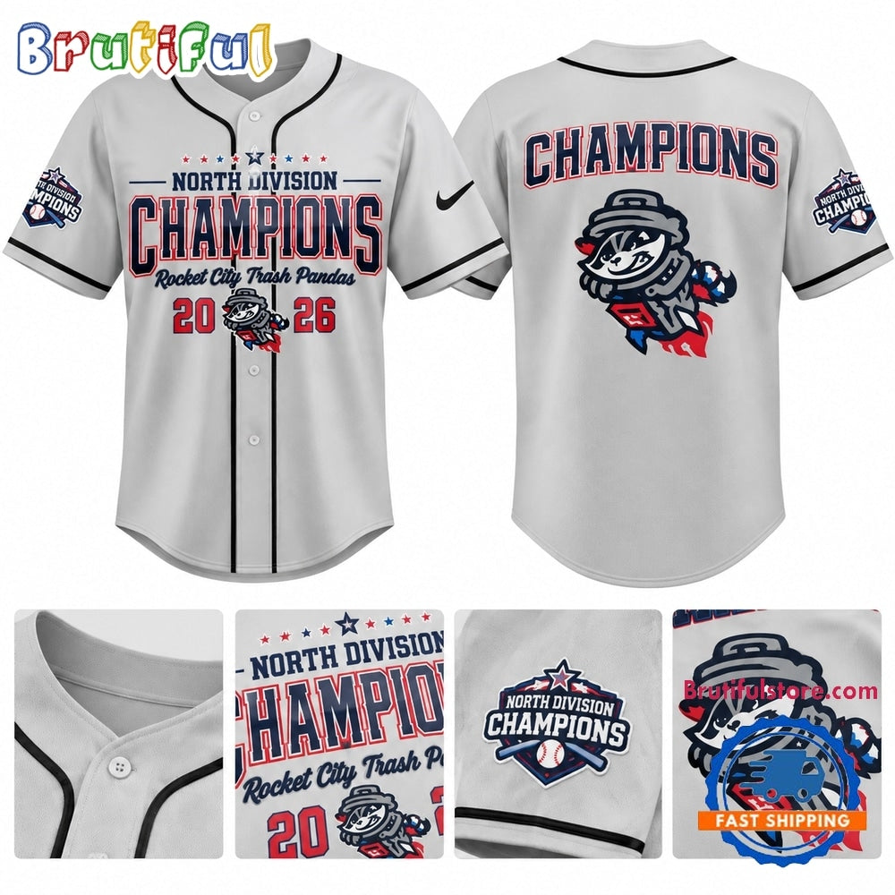 Rocket City Trash Pandas North Division Second Half Champions 2026 Baseball Jersey