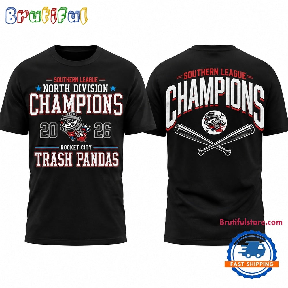 Rocket City Trash Pandas Southern League North Division Championship 2026 T Shirt