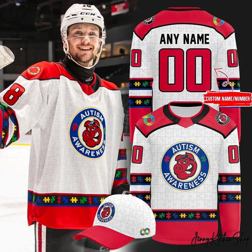 Rockford IceHogs Autism Awareness 2026 Special Hockey Jersey