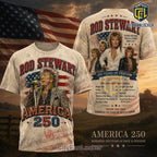 Rod Stewart America 250 Iconic Rock Legend Anniversary T-Shirt