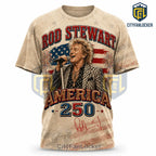 Rod Stewart America 250 Iconic Rock Legend Anniversary T-Shirt