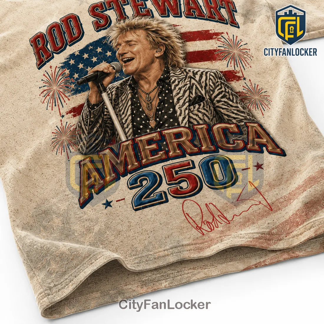Rod Stewart America 250 Iconic Rock Legend Anniversary T-Shirt