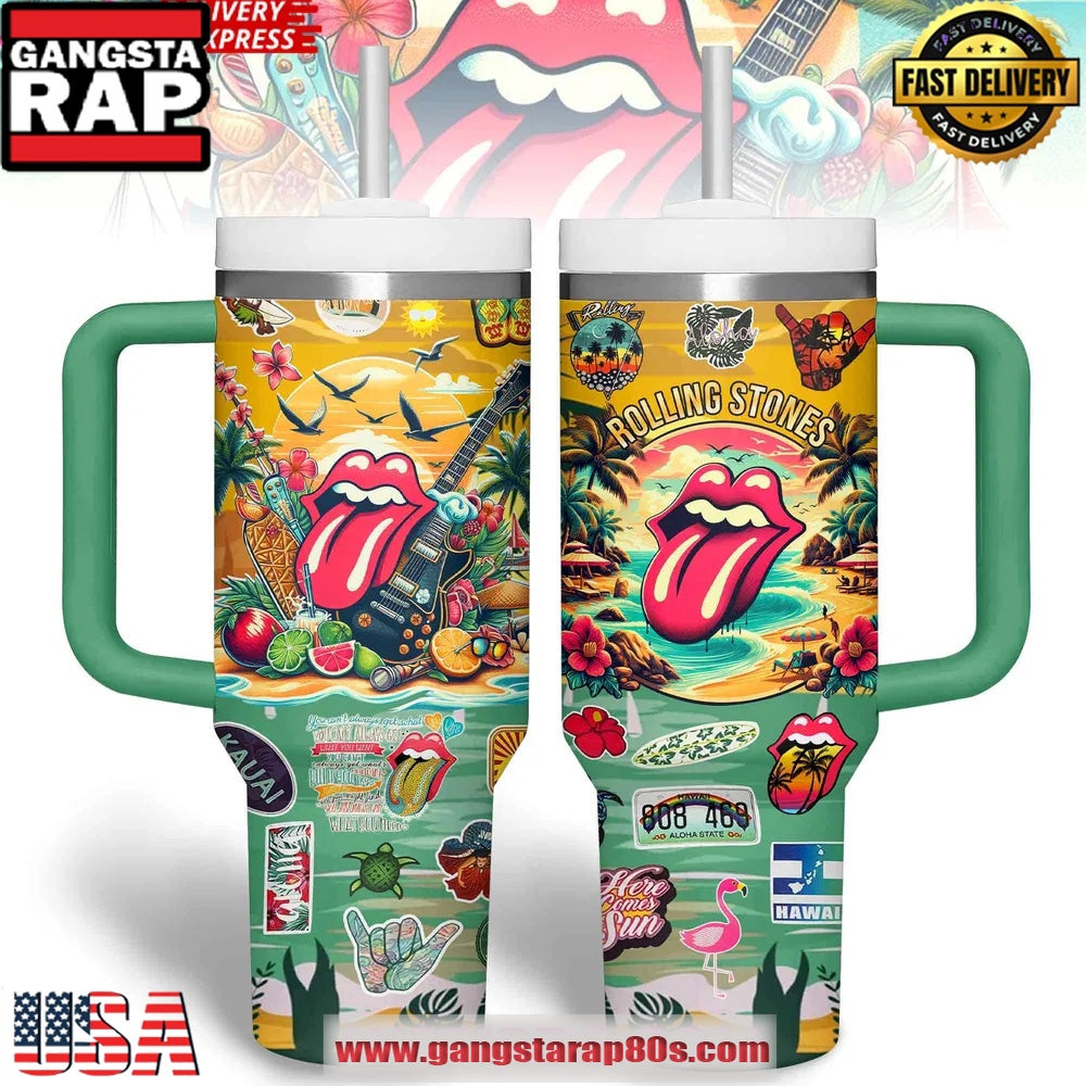 Rolling Stones Hawaiian Sunset Stanley Tumbler 40oz