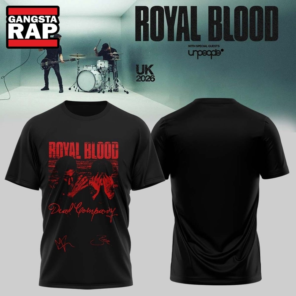 Royal Blood UK Tour 2026 Signature Graphic 3D Shirt Hoodie T-Shirt